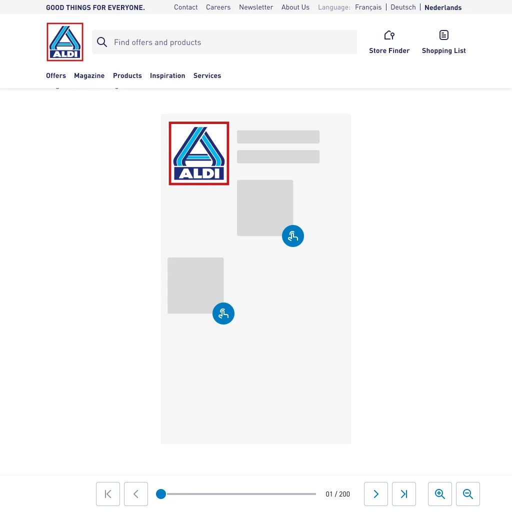 Desktop leaflet with tap markers